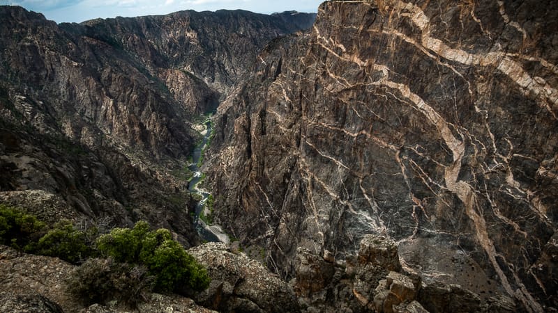                             Black Canyon: Unique Striations
                        